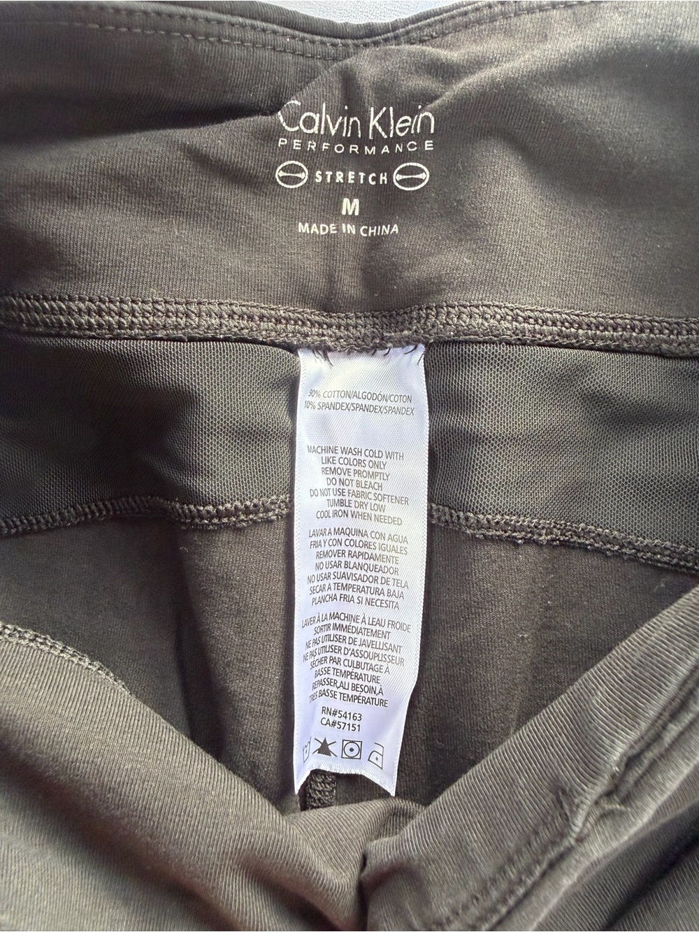 Calvin Klein Performance Black Stretch Leggings Size Medium - Picture 2 of 3